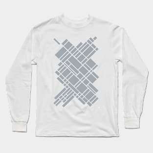 Map Outline 45 Grey Repeat Long Sleeve T-Shirt